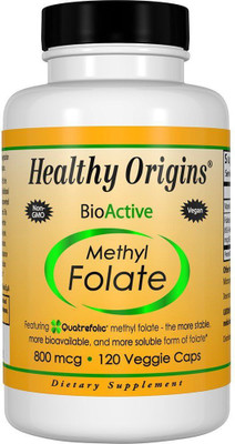 

Healthy Origins Methyl Folate 800 mcg 120 Veggie Caps(120 No)