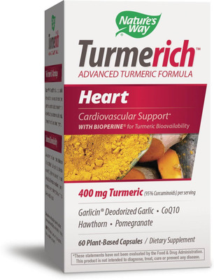 

Nature's Way Turmerich' Heart Cardiovascular Support - 400 mg - 60 Plant-Based Capsules(60 No)