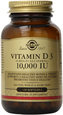 

Solgar Vitamin D3 Cholecalciferol - 10000 IU - 120 Softgels(120 No)