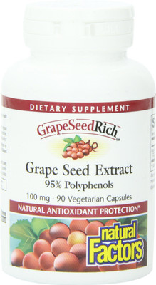 

Natural Factors GrapeSeedRich' Grape Seed Extract - 100 mg - 90 Vegetarian Capsules(90 No)