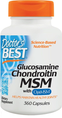 

Doctor's Best Glucosamine Chondroitin MSM with OptiMSM 360 Veggie Caps(360 No)