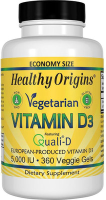 

Healthy Origins Vegetarian Vitamin D3 5000 IU 360 Veggie Gels(360 No)