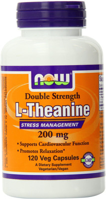 

Now Foods L-Theanine Double Strength 200 mg 120 Veg Capsules(120 No)