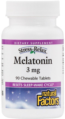 

Natural Factors Stress-Relax Melatonin - 3 mg - 90 Chewable Tablets(90 No)