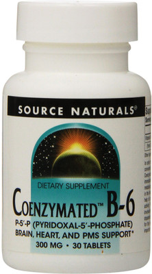 

Source Naturals Coenzymated B-6 300 mg 30 Tablets(30 No)
