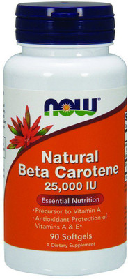 

Now Foods Natural Beta Carotene 25000 IU 90 Softgels(90 No)