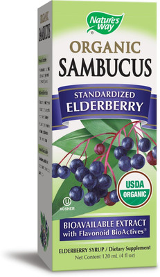 Nature's Way Organic Sambucus Bio-Certified Elderberry 4 fl oz (120 ml)(120 ml)