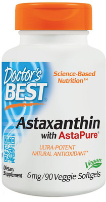 

Doctor's Best Astaxanthin With AstaPure 6 mg 90 Veggie Softgels(90 No)