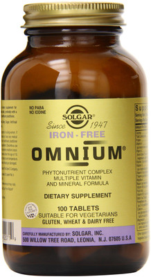 

Solgar Omnium Multiple Vitamin and Mineral Formula Iron-Free 100 Tablets(100 No)