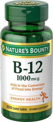 

Nature's Bounty Vitamin B-12 1000 mcg 200 Coated Tablets(200 No)