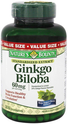 

Nature's Bounty Ginkgo Biloba - 60 mg - 200 Capsules(200 No)