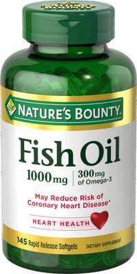 

Nature's Bounty Fish Oil 1000 mg 145 Rapid Release Softgels(145 No)