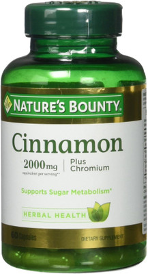 

Nature's Bounty Cinnamon plus Chromium - 2000 mg - 60 Capsules(60 No)