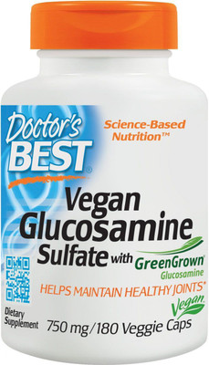 

Doctor's Best Vegan Glucosamine Sulfate with GreenGrown - 750 mg - 180 Veggie Caps(180 No)