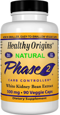 

Healthy Origins Phase 2 Carb Controller White Kidney Bean Extract 500 mg 90 Veggie Caps(90 No)