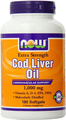 

Now Foods Cod Liver Oil - 1000 mg - 180 Softgels(180 No)