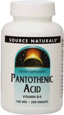 

Source Naturals Pantothenic Acid 100 mg 250 Tablets(250 No)