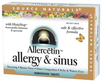 

Source Naturals Allercetin Allergy & Sinus 48 Homeopathic Tablets(48 No)