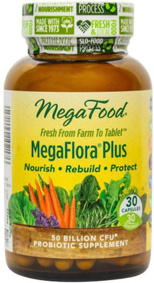 

MegaFood MegaFloraÂ®Plus - 50 billion CFU - 30 Capsules(30 No)
