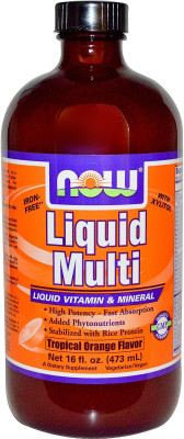 

Now Foods Liquid Multi Iron Free Tropical Orange - 16 fl oz(474 ml)