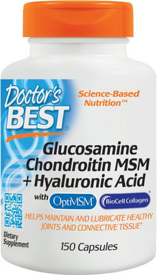 

Doctor's Best Glucosamine Chondroitin MSM + Hyaluronic Acid 150 Capsules(150 No)