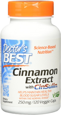 

Doctor's Best Cinnamon Extract with CinSulin 250 mg 120 Veggie Caps(120 No)