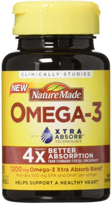 

Nature Made Omega-3 Extra Absorb 1200 mg 30 Softgels(30 No)