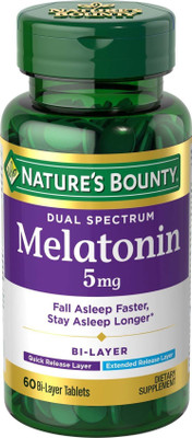 

Nature's Bounty Dual Spectrum Melatonin 5 mg 60 Bi-Layer Tablets(60 No)
