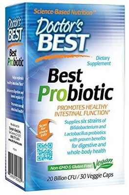 

Doctor's Best Probiotic - 20 billion CFU - 30 Veggie Caps(30 No)
