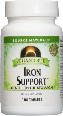 

Source Naturals Vegan True' Iron Support"! - 180 Tablets(180 No)
