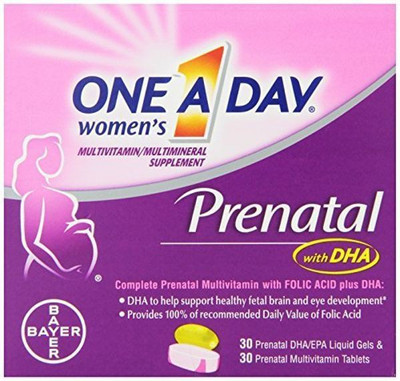 

One A Day Women Prenatal with DHA 2 Bottles 30 Liquid Gels/30 Tablets(30 No)