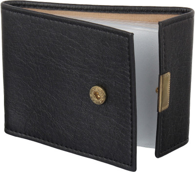 

SAMTROH Men Black Artificial Leather Card Holder(10 Card Slots)