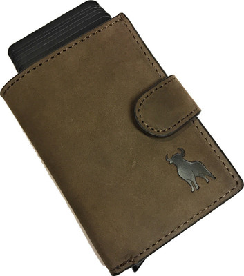 

hide & skin Men Travel Brown Genuine Leather Card Holder(10 Card Slots), Hs brown