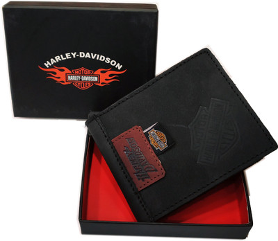 

Harley Davidson Men Casual Black Genuine Leather Wallet(5 Card Slots)