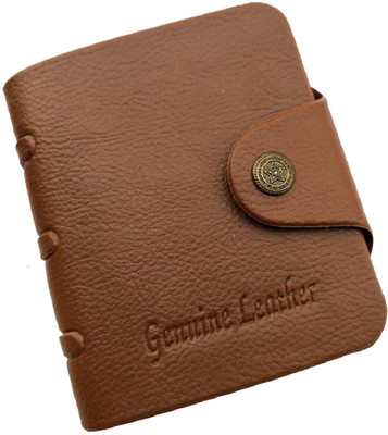 

Peacock Mundkar Boys Black Artificial Leather Wallet(6 Card Slots), Tan