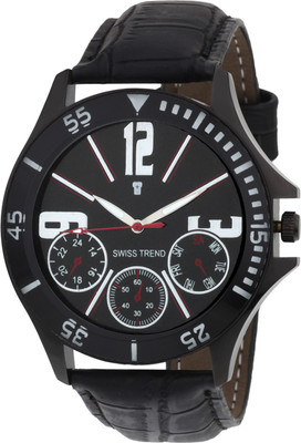 

Swiss Trend ST2037 Black Bezel Latest Trend Watch - For Men