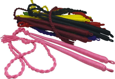 

Aumni Crafts Handmade Jewellery Making Adjustable Cotton Dori Back Rope Braided Cord 18inch Long 1cm Thick Cord Assorted Colors (Pack of 10 pieces)