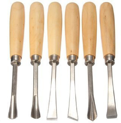 

kraftmasters Heavy Duty 6 Pcs Wood Carving Chisel Set for Home & Professional Use