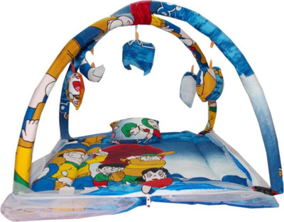 

Cutieful Mosquito Protector Comfy Baby Sleeping Mosquito Net Playgym Bed With Pillow and hanging Toys CUTFBPLG035 Portable Crib(Fabric, Multicolor)
