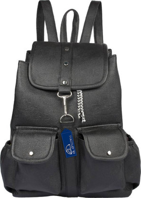 

AL Amazing PU Leather 2pocket Backpack For Women (Black) 3 L Backpack(Black)
