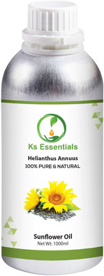 

Ks Essentials 100% Pure Sunflower Carrier Oil (Helianthus Annuus)(1000 ml)