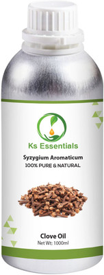 

Ks Essentials 100% Pure Clove Essential Oil Therapeutic Grade for Hair and Skin(1000 ml)