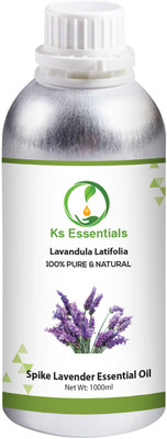 

Ks Essentials 100% Pure Spike Lavender Essential Oil (Lavandula latifolia) Natural Therapeutic Grade(1000 ml)