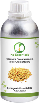 

Ks Essentials 100% Pure Fenugreek (Methi) Essential Oil (Trigonella foenumgraecum) Therapeutic Grade(1000 ml)