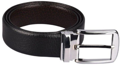 

AHMA International Men Casual Black Artificial Leather Reversible Belt