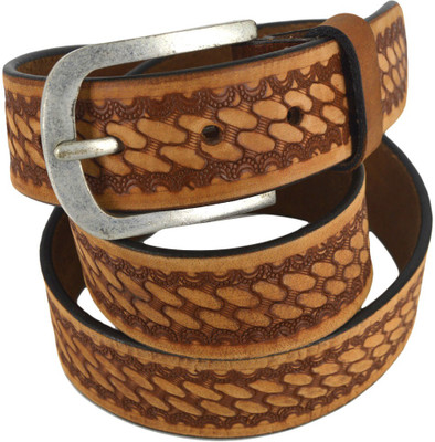 

Leather Pavilion Men Casual Tan Genuine Leather Belt