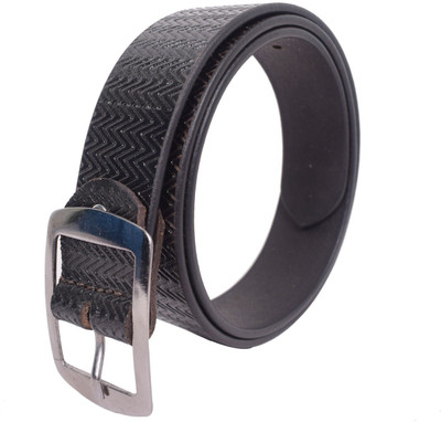 

riderworld Men Casual Black Genuine Leather Belt