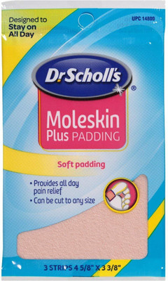

Dr. Scholls Moleskin Plus 4 5/8-Inch X 3 3/8 Inch Padding, 3-Count Packages (Pack of 8)(136 g)