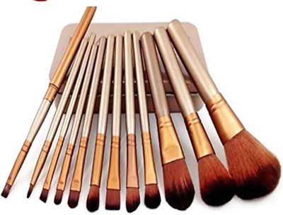 

fit beauty Original Makeup Brush Set Premium Cosmetics Foundation Blending Blush Eyeliner Face Powder Brush Makeup Brush Kit (pack of 12)(Pack of 12)