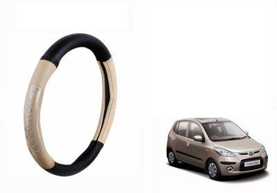 CARIZO Steering Cover For Hyundai Verna Fluidic(Black,Beige, Leatherite)